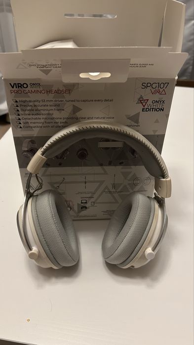 Sluchawki gamingowe spc viro onyx white