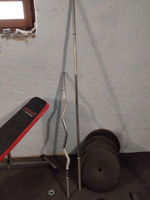 Siłownia domowa, 2 ławeczki, hantle, gryfy. obciążenie bitumiczne!