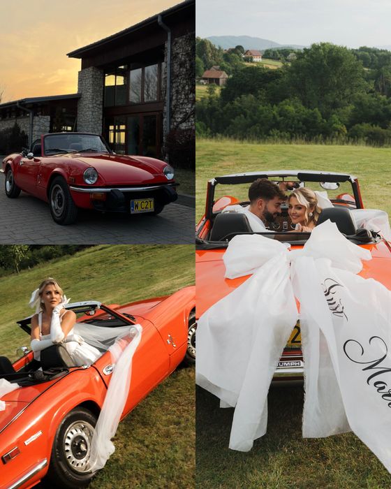 Wynajem zabytkowego auta do ślubu - Ford Mustang / Triumph Spitfire