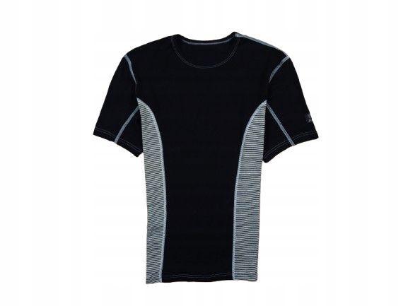 JANUS Koszulka 100 % Wełna Merino Męska Logowana r. S/M