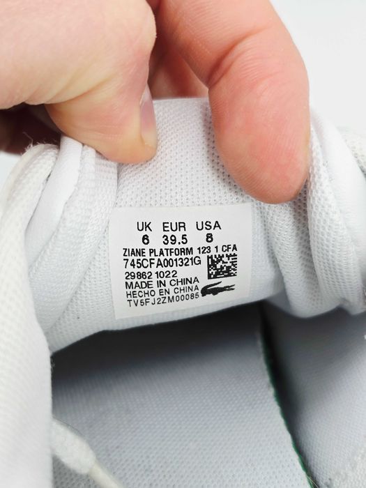 Buty sneakersy na platformie damskie Lacoste Ziane Platform 124 białe