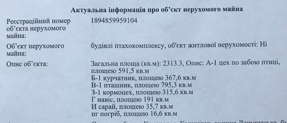 Птахоферма, цех забою птиці, ТОВ, ПДВ, ТМ