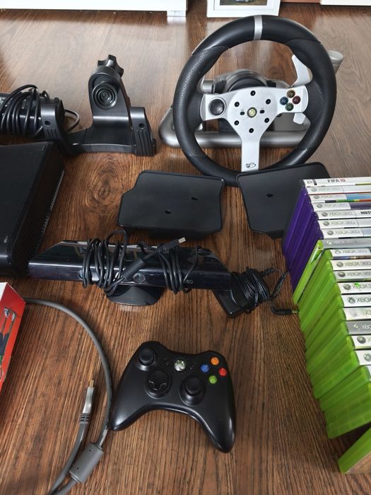 Xbox 360 Kinect Kierownica Gry Mega zestaw