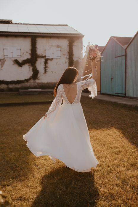 Suknia ślubna  Boho r 38
