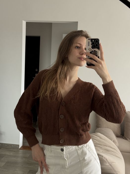 кардиган коричневий