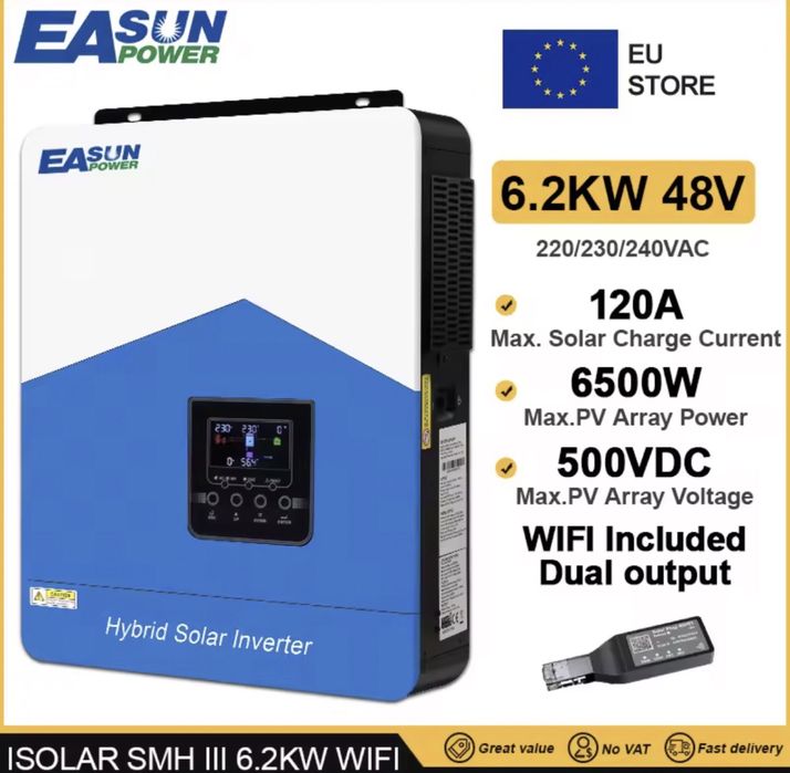 Inversor Easun Isolar SMH III 6.2KW