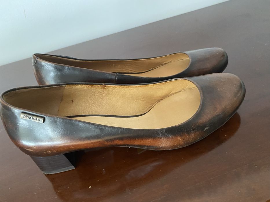 Gino Rossi czółenka biurowe brązowe rozmiar 39