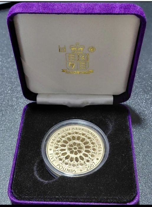 Moeda Ouro 5 £ Libras  Ano  2007