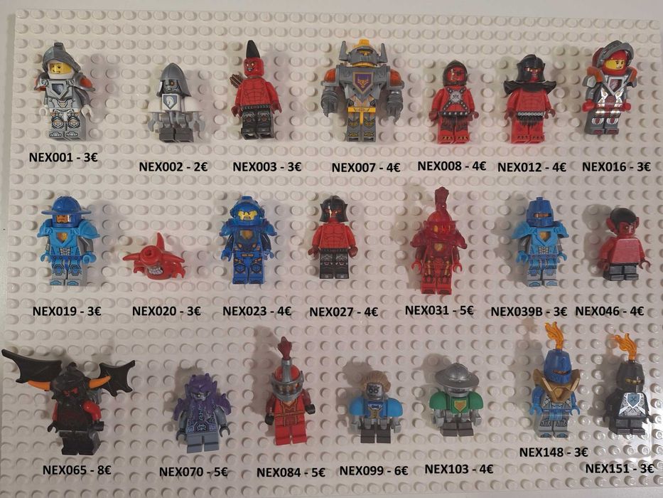 Minifiguras lego indiana jones, jw, minecraft, nexo, castle, etc