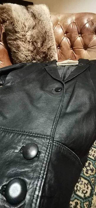 Casaco Vintage em pele