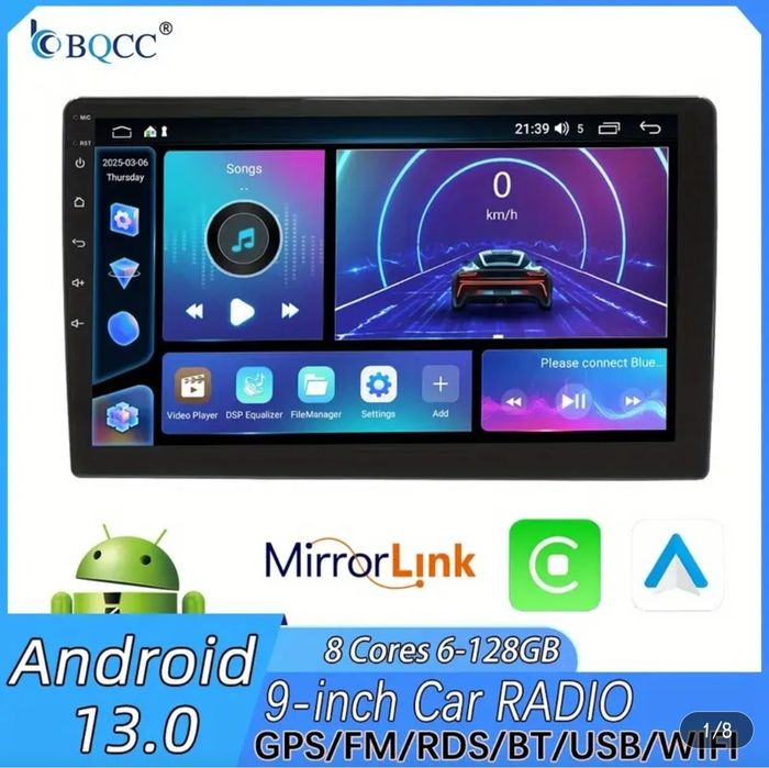 Aвтомагнітола Android 13 6+128G  Carplay Android