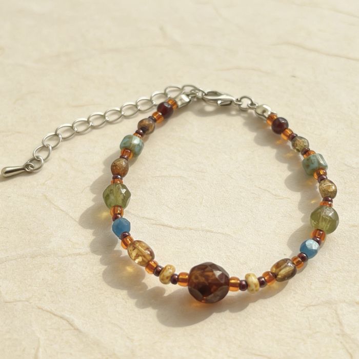 Pulseira de vidro checo