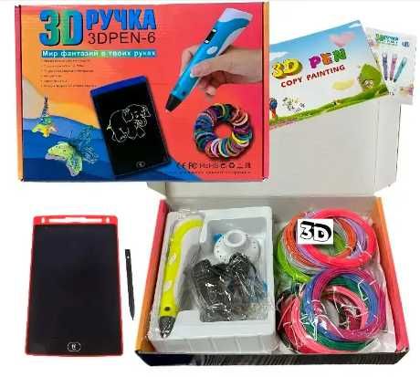 Набор ручка 3Dpen + планшет для рисования пластик 100м  3д ручка