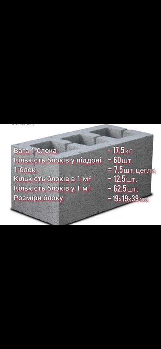 19*19*39, 12*19*39 Відсів блок,блоки бетонні,доставка маніпулятором