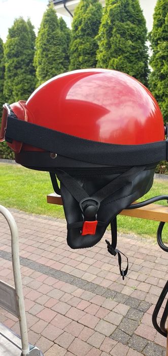 Kask orzeszek zabytkowy gogle prl