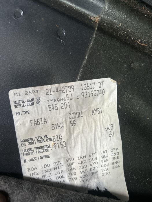 Розборка Шкода фабія 2