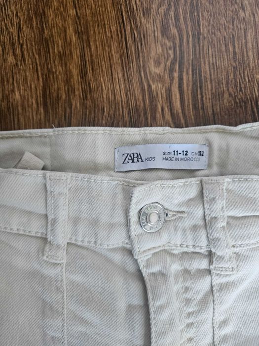 Spodnie dziewczęce cargo ZARA 11-12 lat rozm. 152 beżowe