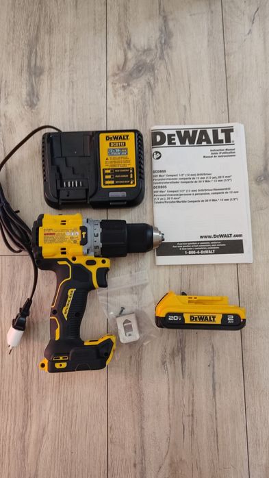 Акумуляторний безщітковий з ударом дриль-шуруповерт DEWALT DCD805 20V