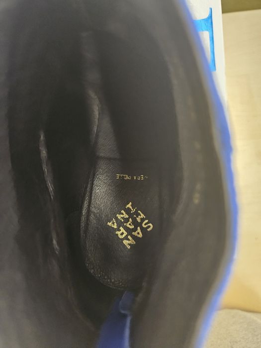 Niebieskie kobaltowe botki buty San Marina