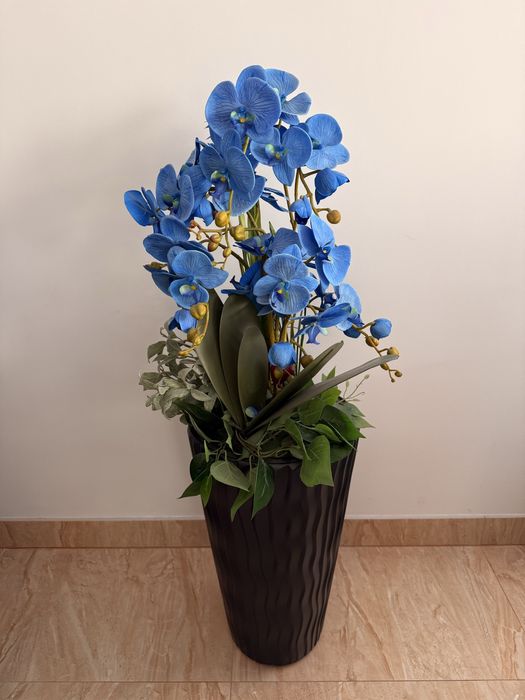 Sztuczny storczyk duży niebieski