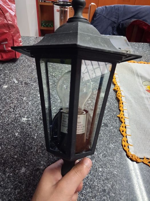 Candeeiro de Exterior Clássico Preto – Aplique de Parede (Novos)