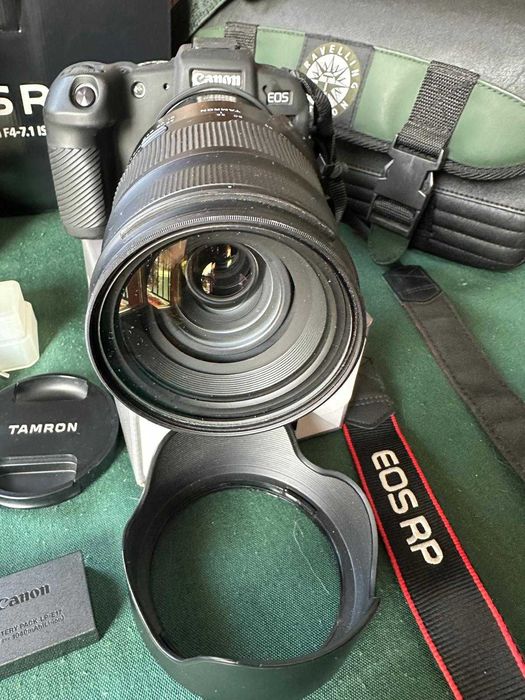 Canon RP + Tamron 35-150mm 2.8-4 + lampa + 2x aku + torba