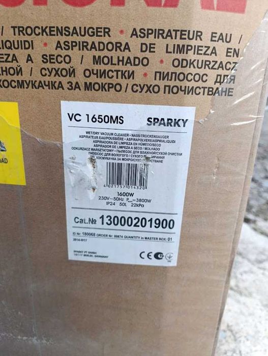 новый профессиональный промышленный пылесос SPARKY с тележкой + еще Б/У комплект