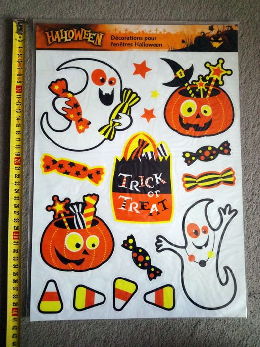 Naklejki, nalepy na okna halloween