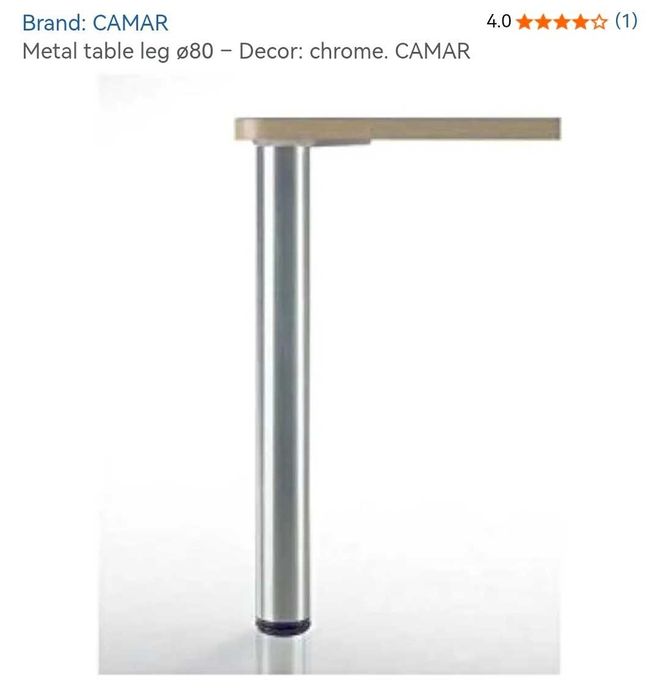 4 pernas de mesa de metal cinzentas da marca Camar