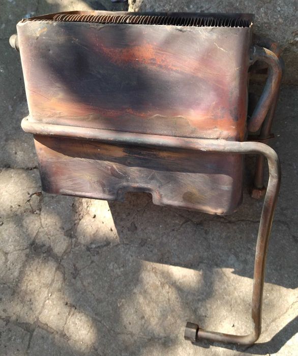 Медный теплообменник для нагрева воды, с газовой колонки