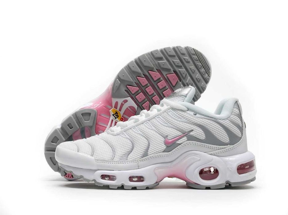 Женские кроссовки Nike Air Max Plus TN White Grey Pink 36-41 Новинка!