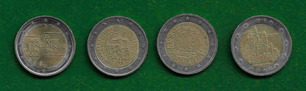 25 Moedas Comemorativas de 2 Euros - ALEMANHA