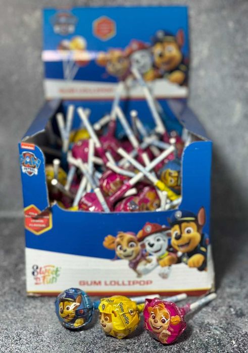 Льодяники Paw Patrol з жуйками вагою 15 г