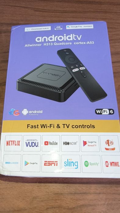 Смарт ТВ приставка Q7 8+128 Гб Android 14 TV Box. Новая не юзаная