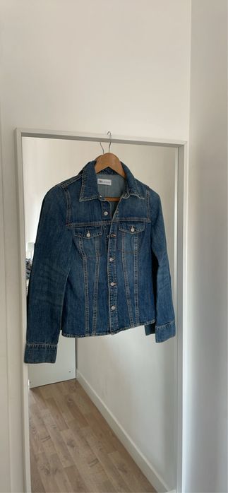 Zara camisa/casaco de ganga xs nova