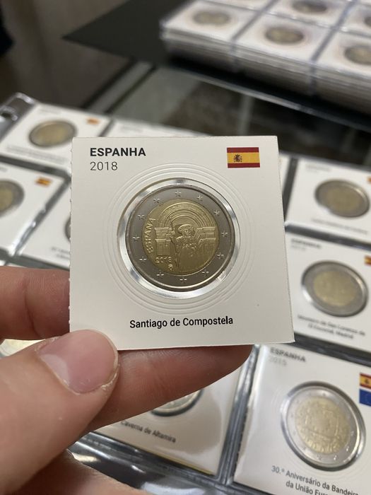 Alveolos moedas correntes 2 euros