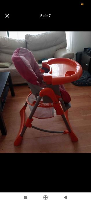 Cadeira de papa KINDERCRAFT inclinável e com apoio de pés