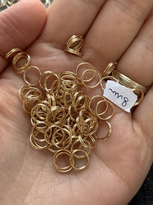 Koleczka do bizuterii, ogniwa do łączenia, kolor srebrny i zloty 8 mm