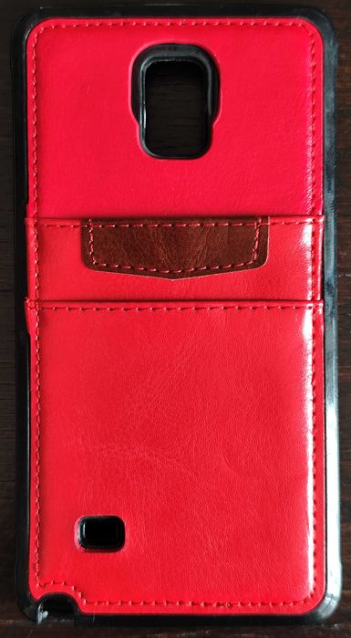 Etui plecki do Samsung Galaxy Note 4, skórzane, kieszonki na karty [NOWE]