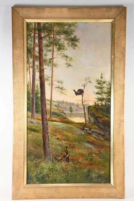 Obraz las pejzaż sygnowany 110/65cm