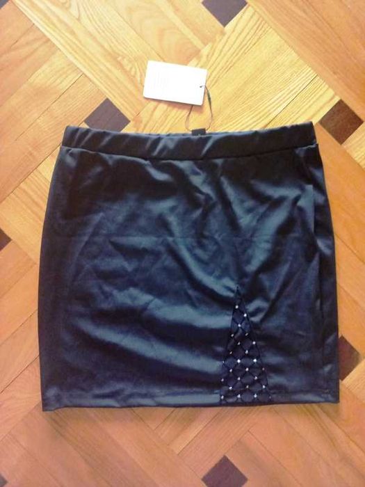 Czarna mini spódnica, spódniczka rozmiar L - 40