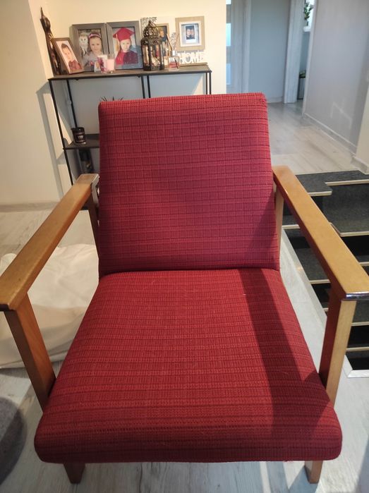 Dwa fotele klubowe PRL