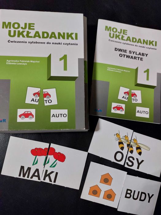 Moje układanki 1 pomoc edukacyjna do nauki czytania logopedyczna