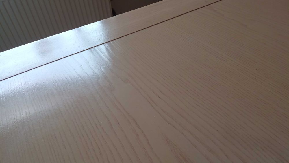 Stół do salonu rozkładany - jesion bielony