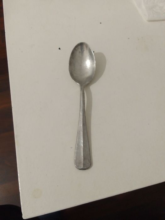 Stara aluminiowa lyzeczka.sygnowana.