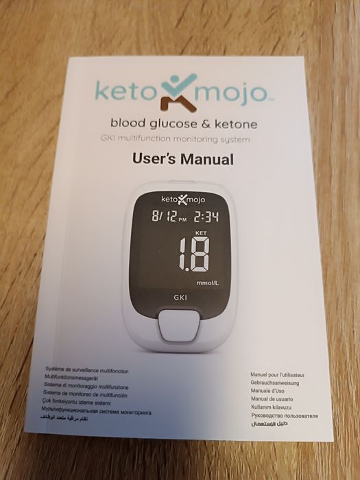 Keto-Mojo GKI Bluetooth | Medidor Glicose + Cetonas | Keto | Low Carb