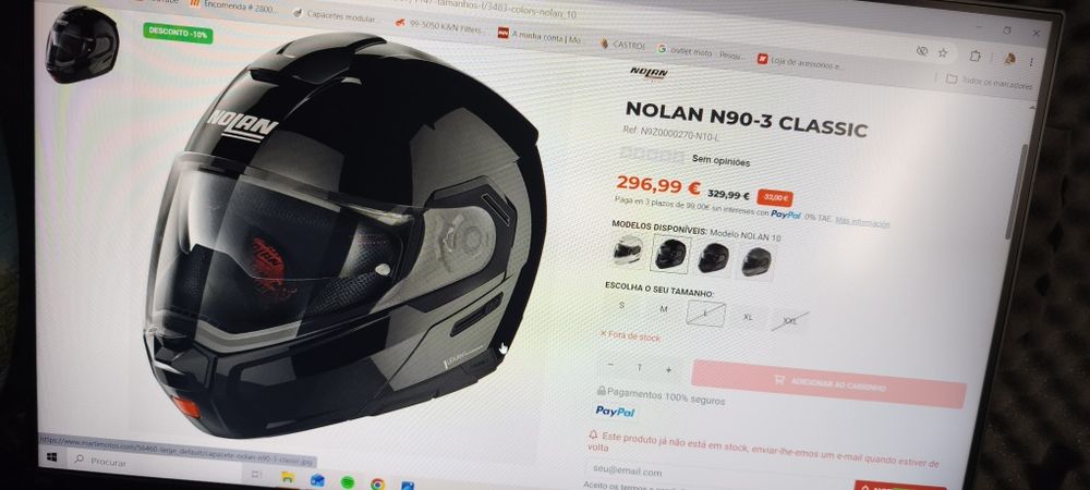 Capacete novo NOLAN  N90-3 com N-COM