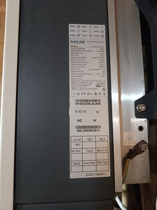 Inwerter sieciowy firmy Sofar Solar 8.8KTL-X