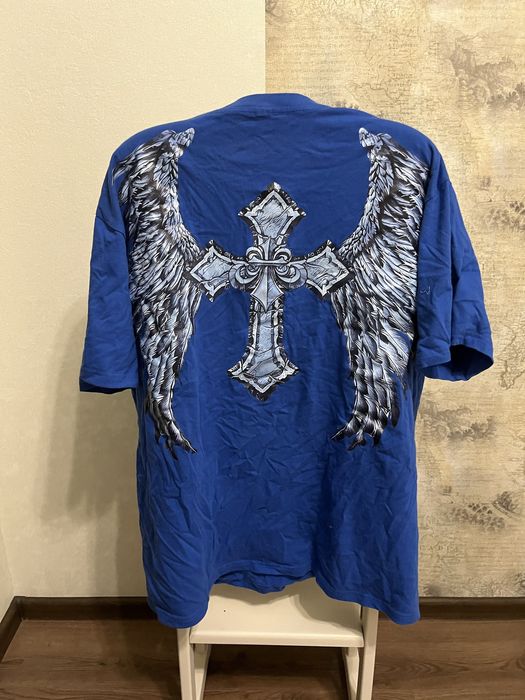 Футболка синя affliction type xl