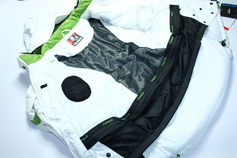 kurtka damska campus INES narciarska biały/zielony r. L/40